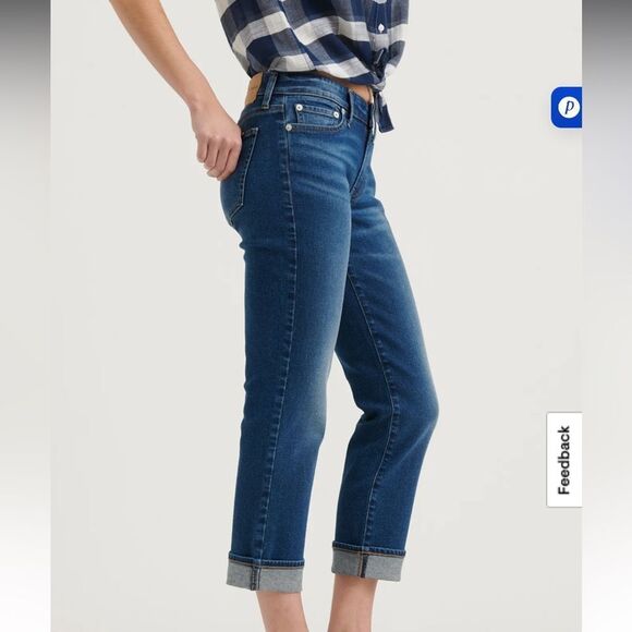 Lucky Brand Dark Blue sweet crop Ankle Jeans size 6 - Picture 2 of 13